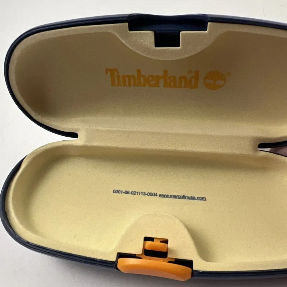Timberland Glasses/Sunglasses Case, Dark Blue & Orange, Eyewear Case Only